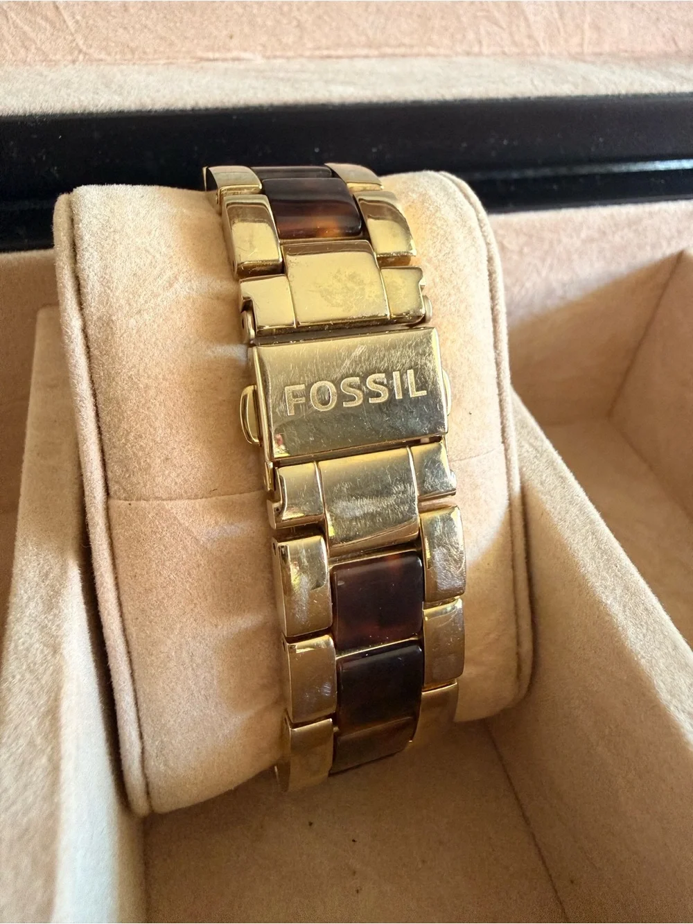 Fossil Gold and Brown Crystal-Accent Women's Watch